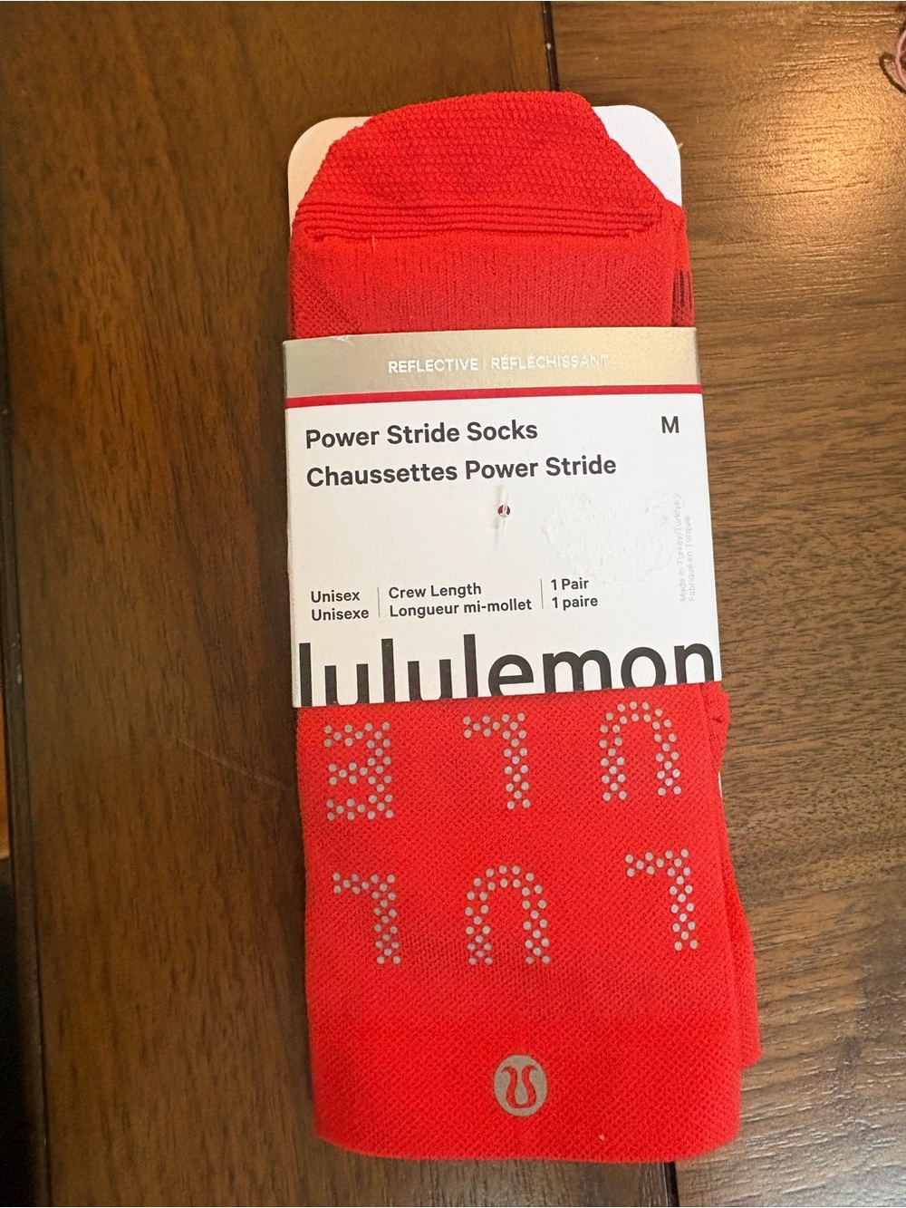 lululemon athletica Power Stride Crew Socks in Cherry Ember